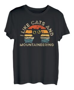 Ich mag Katzen und Bergsteigen T-Shirt