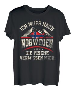 Ich muss nach Norwegen die Fische vermissen mich T-Shirt