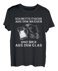 Ich Rette Fische Aus Dem Wasser Und Bier Aus Flaschen Männer T-Shirt