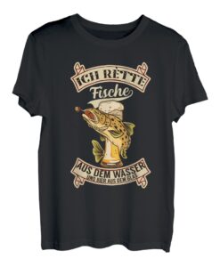 Ich Rette Fische Aus Dem Wasser Und Bier Aus Flaschen Männer T-Shirt