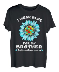 Ich trage Blau für meinen Bruder Puzzle Awareness Family T-Shirt