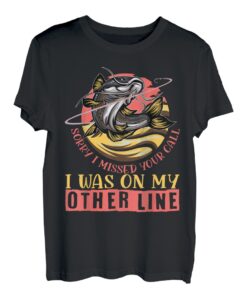 Ich war an meiner anderen Leine Angelliebhaber Fisherman T-Shirt