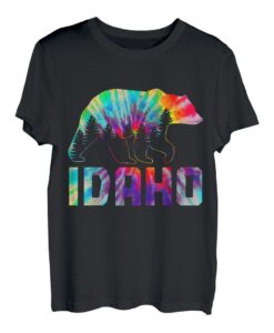 Idaho Tie Dye Bear Pride Outdoor Wandern Natur Vintage T-Shirt