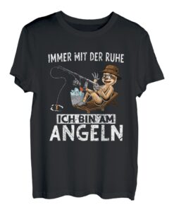Immer mit der Ruhe ich bin am angeln Hecht Mann Carp Fishing T-Shirt