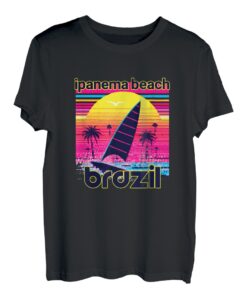 Ipanema Beach Retro 80er Jahre Stil Souvenir Strand T-Shirt