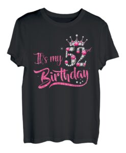 Its My 52nd Birthday Pink Diamond 52 Yrs Old Birthday Queen T-Shirt