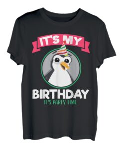 Its My Birthday Its Party Time Süße Geburtstags-Schnee-Pinguine T-Shirt