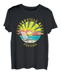 Jacksonville Beach Retro Sonnenuntergang & Strandurlaub T-Shirt