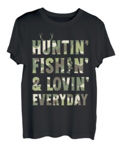 Jagd Angeln Shirt Jagd Angeln Loving Every Day Camo T-Shirt