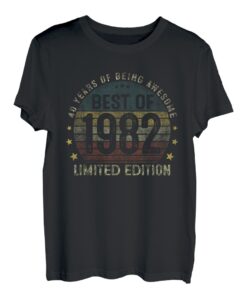 Jahrgang 1982 40 Jahre Geschenk 40. Geburtstag Mann Frau T-Shirt