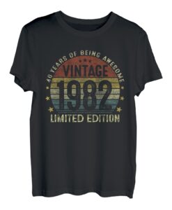 Jahrgang 1982 40 Jahre Geschenk 40. Geburtstag Mann Frau T-Shirt