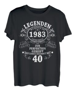 Jahrgang 1983 Legenden Wurden Im 1983 40. Geburtstag Mann T-Shirt