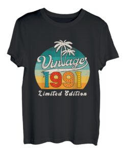Jahrgang 1991 Trikot zum 31. Geburtstag, limitierte Auflage, 31 Jahre T-Shirt