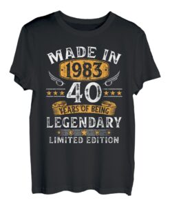 Jahrgang Made In 1983 40. Geburtstag Geschenke 40 Jahre T-Shirt