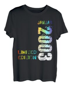 Januar 2003 Mann Frau 20. Geburtstag Limited Edition 20 T-Shirt