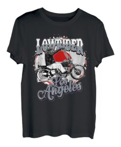 Japan-Flagge, Chicano-Motorrad im Latino-Stil. LA-Lowrider T-Shirt