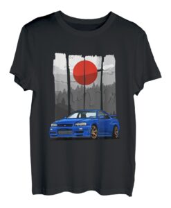 JDM Skyline 34 Car Tuning Japan Rising Sun Drift T-Shirt