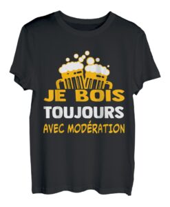 Je bois Immer mit Moderation, Humor, Aperio, Party, Geschenk T-Shirt