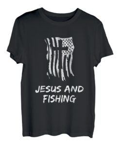 Jesus und Angeln, christlicher Angler T-Shirt