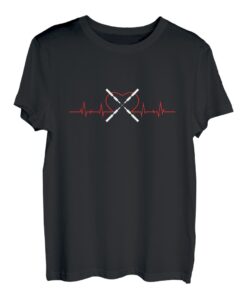 Jugger Herzschlag Jugg Q-Tip Schild Trendsport Geschenk T-Shirt