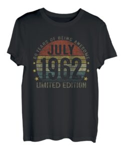 Juli 1962 Lustige Geschenke 60. Geburtstag Männer Frauen T-Shirt