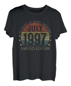 Juli 1997 Lustige Geschenke 25. Geburtstag Männer Frauen T-Shirt