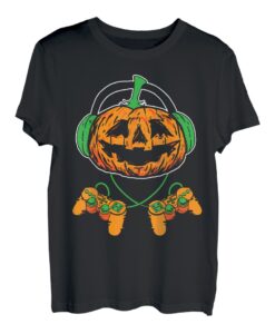 Jungen Halloween Shirt Jack O Lantern Gamer Kinder Männer Halloween T-Shirt