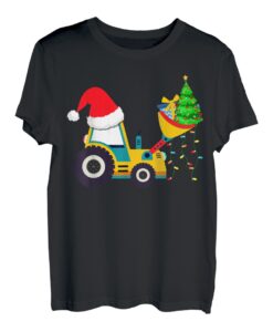 Jungen Weihnachtsshirt Graben Truck Weihnachtsbaum Kinder T-Shirt