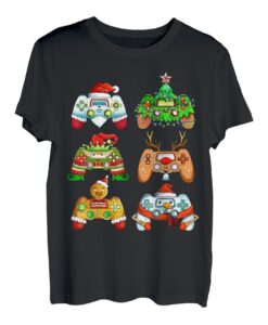 Jungen Weihnachtsshirt Santa Elf Gaming Controller Gamer Xmas T-Shirt
