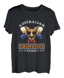 Känguru Australien Saufen Urlaub Trinken Alkohol T-Shirt