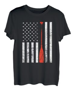 Kanu Amerikanische Flagge - Paddel - See - fischen T-Shirt