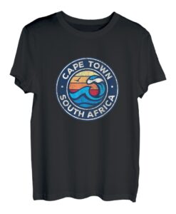 Kapstadt Südafrika Vintage nautische Wellen Design T-Shirt
