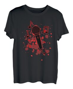 Karaoke Mikrofon Singen Musik Bar Sänger Sängerin Geschenk T-Shirt