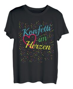 Karneval Kostüm Konfetti im Herzen Spruch Faschingskostüm T-Shirt