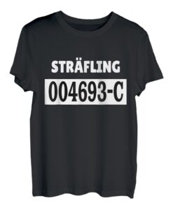 Karneval Sträfling Häftling Knast Kostüm Verkleidung Outfit T-Shirt