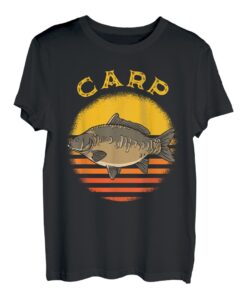 Karpfen Angeln Rolle Rute Carp Fishing im Retro Vintage Stil T-Shirt