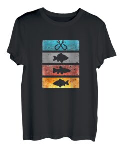 Karpfen Hecht Mann Carp Fishing Angelhaken Köder Vintage T-Shirt