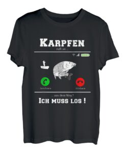 Karpfen ruft an lustiges Angeln mit der Rute Sprüche T-Shirt