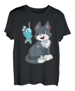 Katze Hapfox Angeln T-Shirt