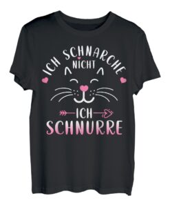 Katze Ich Schnarche Nicht Ich Schnurre Lustige Katze Papa Katze Mama T-Shirt