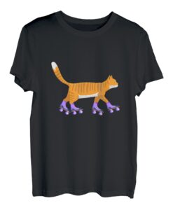 Katze Inline Skates Skatercat Skater Rollschuhe Geschenk T-Shirt