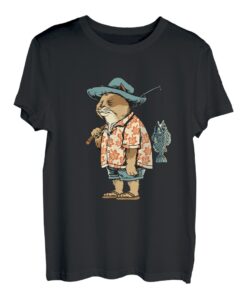 Katzenangeln, lustige Katzenangeln, Fisch, Angeln, Geschenke T-Shirt