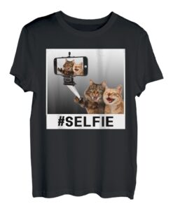 Katzenliebhaber Frauen Selfie Lustige Katze Mama Papa Katze T-Shirt