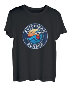 Ketchikan Alaska AK Vintage-Design im nautischen Wellendesign T-Shirt