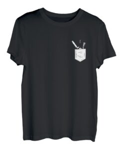 Kettensägenaxt in Brusttasche Holzschneider Förster Holz T-Shirt