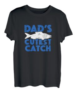 Kinder Dad's Cutest Catching Matching Dad Son Outfit Angeln Daddy Tee T-Shirt