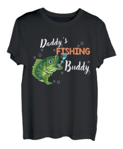 Kinder Daddy's Bass Fishing Buddy Lustiger Fischer für Jungen und Kleinkinder T-Shirt