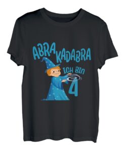 Kinder Geburtstagshirt Zauberer Ich Bin 4 Jahre Junge Geburtstag T-Shirt