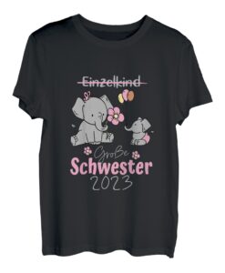 Kinder Große Schwester 2023 Elefanten Design für Mädchen T-Shirt