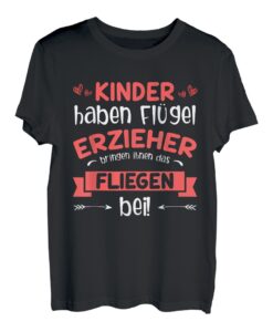 Kinder Haben Flügel Lerngarten Kindergarten Tag Vater T-Shirt